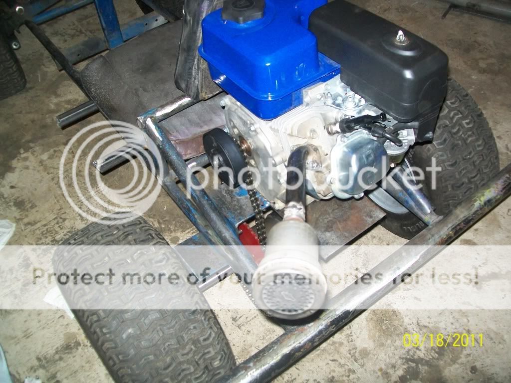 my home made exhaust. DIY Go Kart Forum